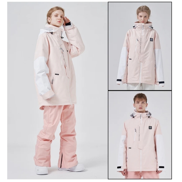 RAWRWAR Powder Space Colorblock Sleeve Winter Parka Snowboarding Jacket - Picture 2 of 12